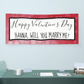 ハッピーバレンタインデー |プロポーショパーソナライズされたン記号 横断幕 (トレードショー)