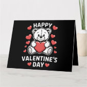 ハッピーバレンタインデー ベア vday  カード (正面)