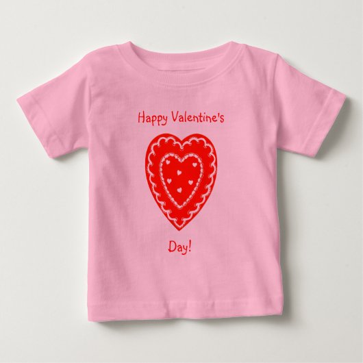 ハッピーバレンタインデー ベビーTシャツ (正面)