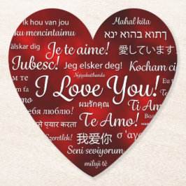 ハッピーバレンタインデー ペーパーコースター