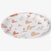 ハッピーバレンタインデー ペーパープレート (アングル)