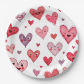 ハッピーバレンタインデー ペーパープレート (正面)
