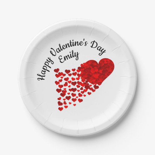 ハッピーバレンタインデー ペーパープレート (正面)