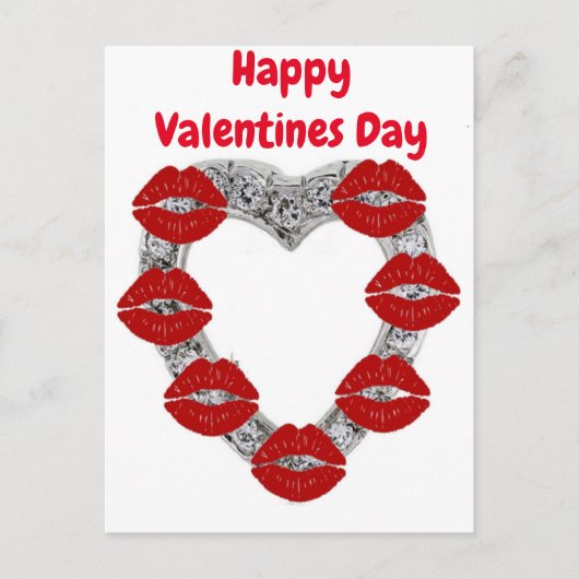 ハッピーバレンタインデー ポストカード (正面)