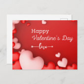 ハッピーバレンタインデー ポストカード (正面/裏面)