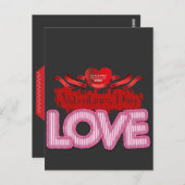 ハッピーバレンタインデー ポストカード (正面/裏面)