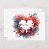 ハッピーバレンタインデー ポストカード (正面/裏面)