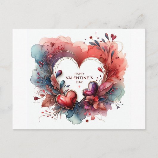 ハッピーバレンタインデー ポストカード (正面)