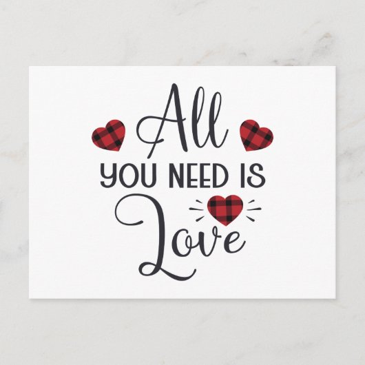 ハッピーバレンタインデー ポストカード (正面)