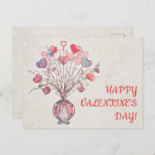 ハッピーバレンタインデー ポストカード (正面/裏面)