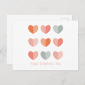 ハッピーバレンタインデー ポストカード (正面/裏面)