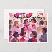 ハッピーバレンタインデー ポストカード (正面/裏面)