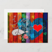 ハッピーバレンタインデー ポストカード (正面/裏面)