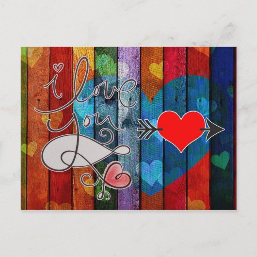 ハッピーバレンタインデー ポストカード (正面)