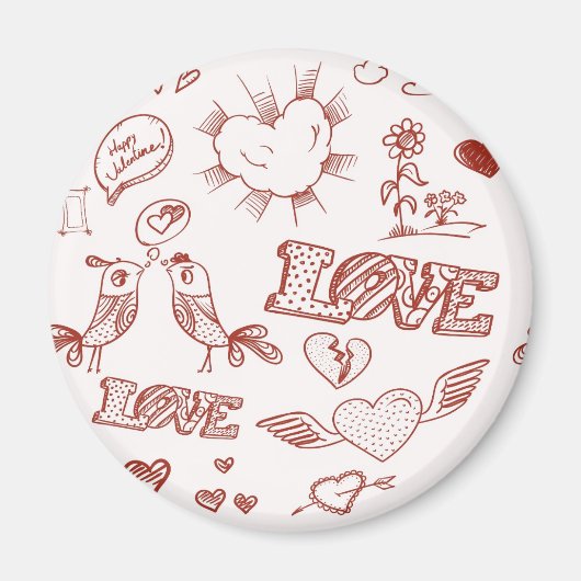 ハッピーバレンタインデー マグネット (正面)