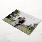 ハッピーバレンタインデー。モダンシンプル金ゴールド 箔シーズンカード (回転した状態)