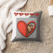 ハッピーバレンタインデー-モダンハート クッション (ブランケット)