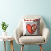 ハッピーバレンタインデー-モダンハート クッション (椅子)