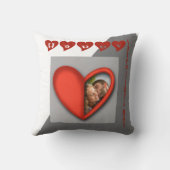 ハッピーバレンタインデー-モダンハート クッション (裏面)