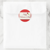 ハッピーバレンタインデー ラウンドシール (バッグ)