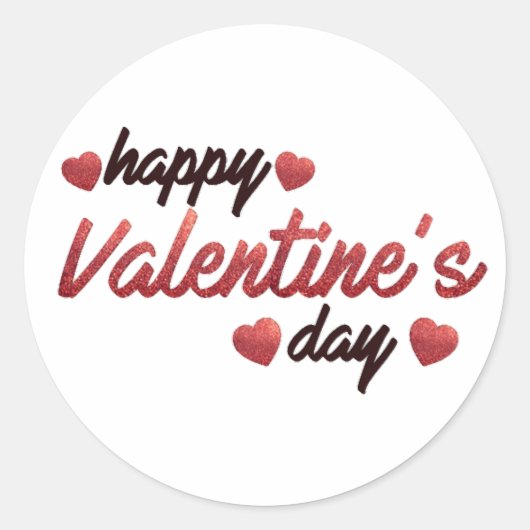 ハッピーバレンタインデー ラウンドシール (正面)