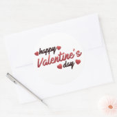 ハッピーバレンタインデー ラウンドシール (封筒)