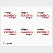 ハッピーバレンタインデー ラウンドシール (シート)