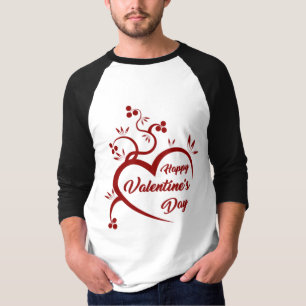 ハッピーバレンタインデー ラグランTシャツ❤️ Freefit Tシャツ