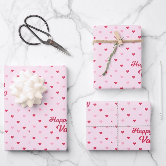 ハッピーバレンタインデー ラッピングペーパーシート (正面)