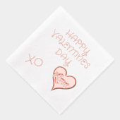 ハッピーバレンタインデー ラブ ハート 箔ナプキン (右)