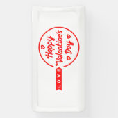 ハッピーバレンタインデー ラブ 2x1 ビニールバナー 横断幕 (縦)