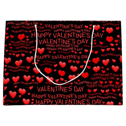 ハッピーバレンタインデー ラージペーパーバッグ (正面)