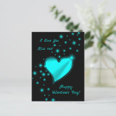 ハッピーバレンタインデー – レインボーハートと星 シーズンポストカード (スタンド正面)