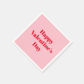 ハッピーバレンタインデー、レッドピンクパーティー紙 スタンダードカクテルナプキン (角)