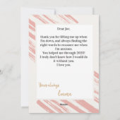 "ハッピーバレンタインデー"ロマンチックなカップル写真ホリ シーズンカード (裏面)