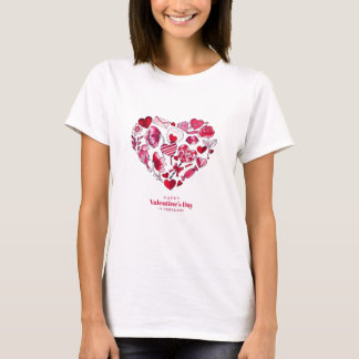「ハッピーバレンタインデー – ロマンチックな愛」 Tシャツ