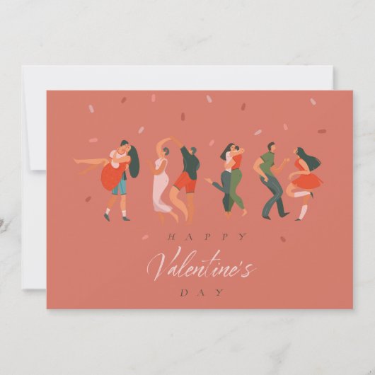 "ハッピーバレンタインデー"ロマンモダンチカップル シーズンカード (正面)