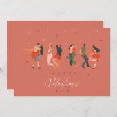 "ハッピーバレンタインデー"ロマンモダンチカップル シーズンカード (正面/裏面)