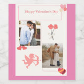 ハッピーバレンタインデー ワインラベル (シングルラベル)