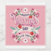 ハッピーバレンタインデー ワインラベル (シングルラベル)