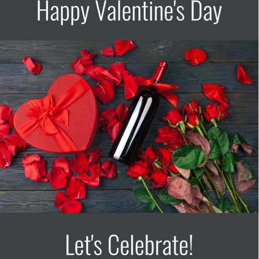 ハッピーバレンタインデー ワインラベル