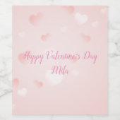 ハッピーバレンタインデー ワインラベル (シングルラベル)