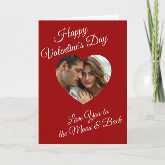 ハッピーバレンタインデー | 写パーソナライズされた真 カード (正面)