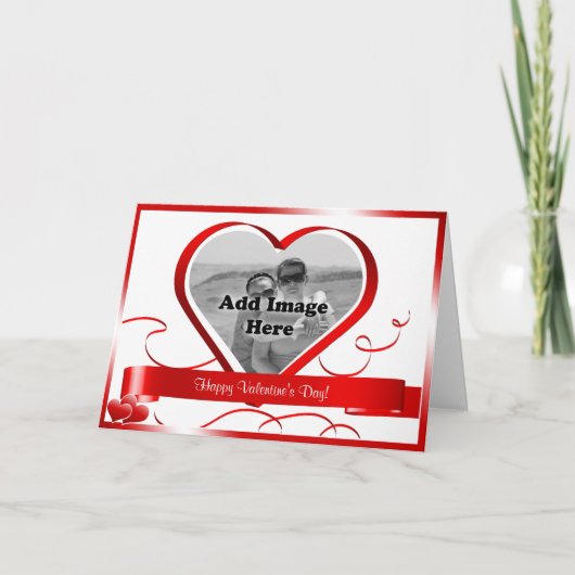 ハッピーバレンタインデー! 写真テンプレート シーズンカード (正面)