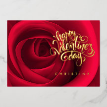 ハッピーバレンタインデー、名前をカスタムするフォイルカード