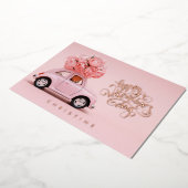 ハッピーバレンタインデー、名前をカスタムするフォイルカード 箔招待状 (回転した状態)