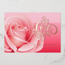 ハッピーバレンタインデー、名前をカスタムするフォイルカード