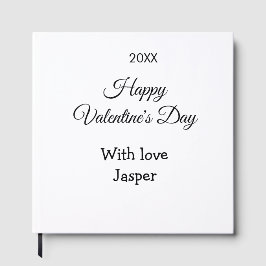 ハッピーバレンタインデー 名前 愛 シンプル 年 スタイリッシュ ゲストブック