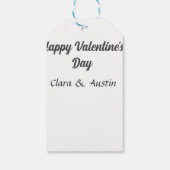 ハッピーバレンタインデー 名前 日付 シンプル ミニマル ギフトタグ (裏面)