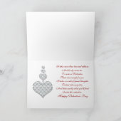 ハッピーバレンタインデー – 宝石ハート シーズンカード (内部)